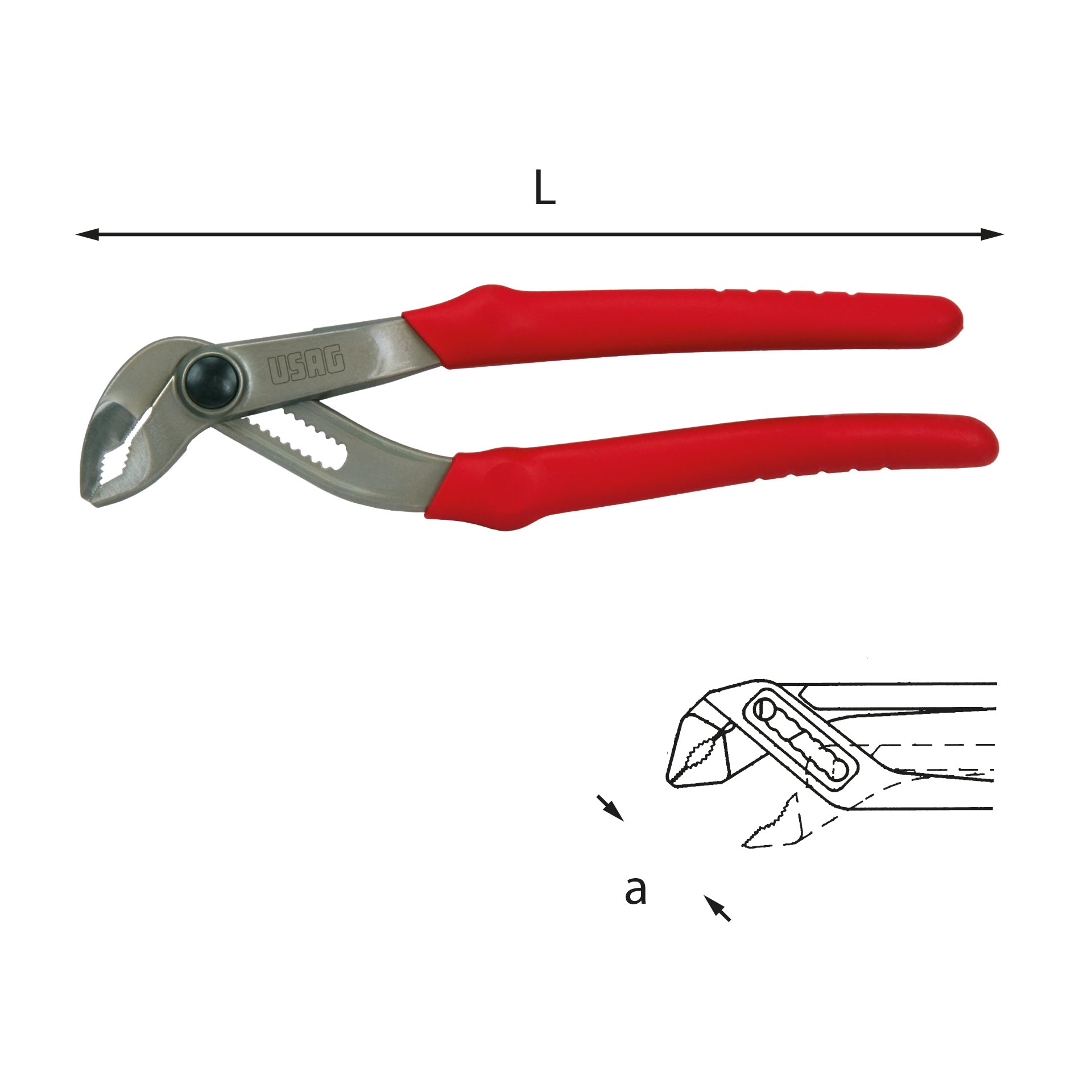 180 B - Semi-automatic adjustable pliers - Usag 180 B - Semi-automatic adjustable pliers - Usag